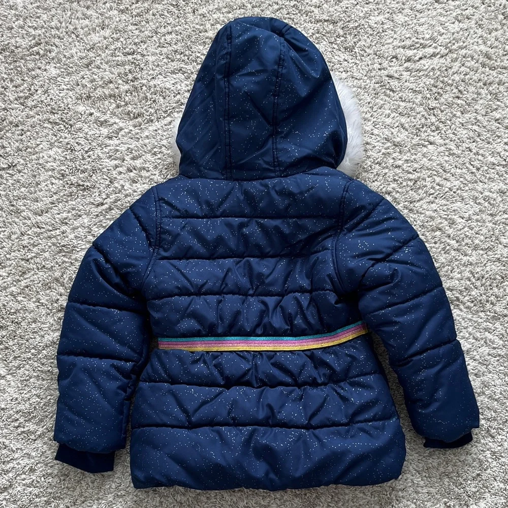 Carter's Girls Blue Jacket with Pink Lining - Picture 3 of 5